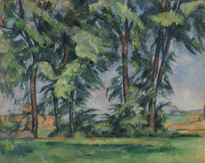 Hohe Bäume am Jas de Bouffan, ca. 1883 von Paul Cézanne